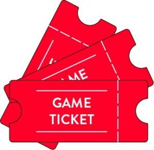 Graphic showing sets of game tickets