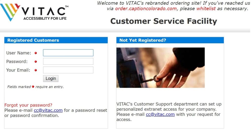 VITAC Rebranded Captioning Ordering Site