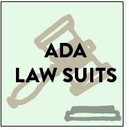 Image of a gavel with the text ADA Lawsuits