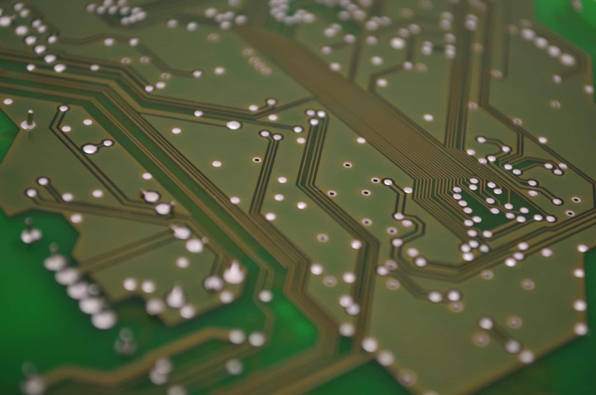 Close-up image of a computer circuit