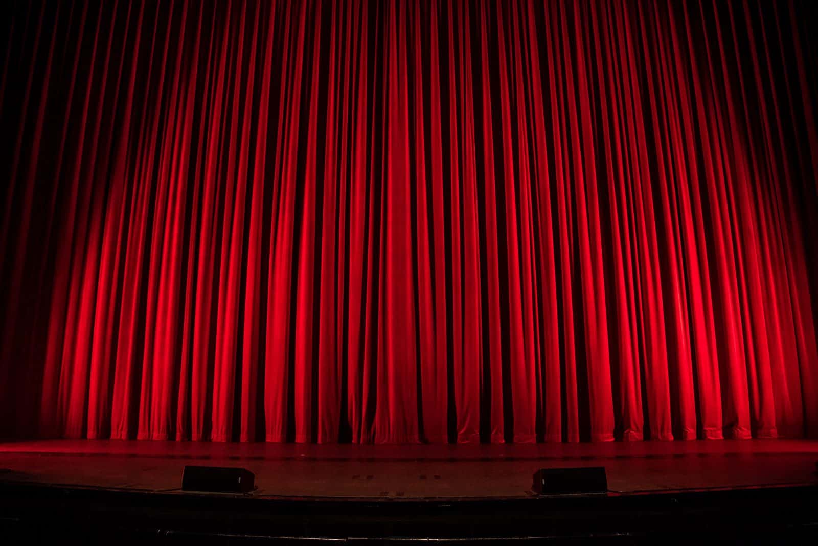 Red Curtain on a stage at an award show