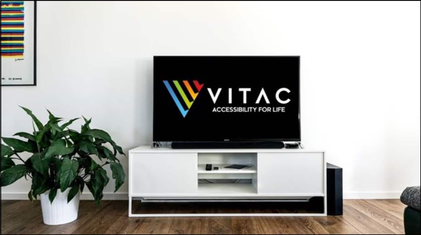 Television displaying VITAC logo for Verbit blog