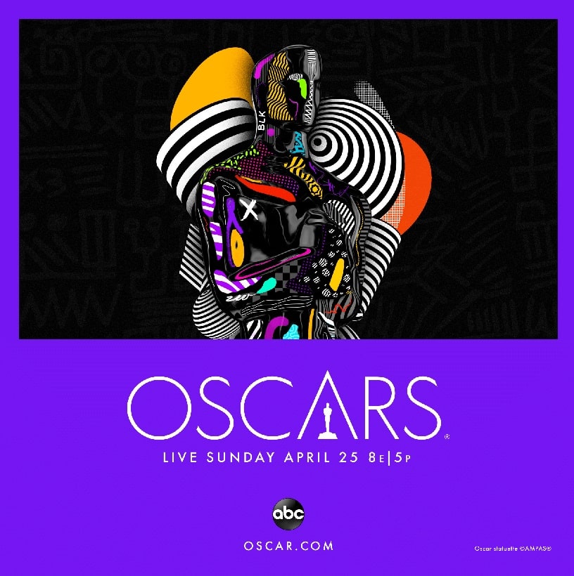 93rd Academy Awards Poster with a stylized, colorful statue and ABC logo