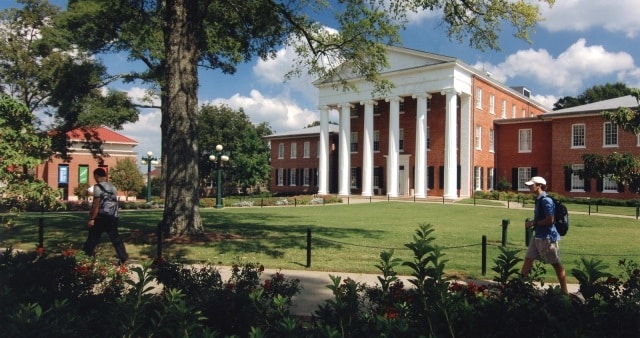 Exterior shot of Ole Miss campus for ADA blog