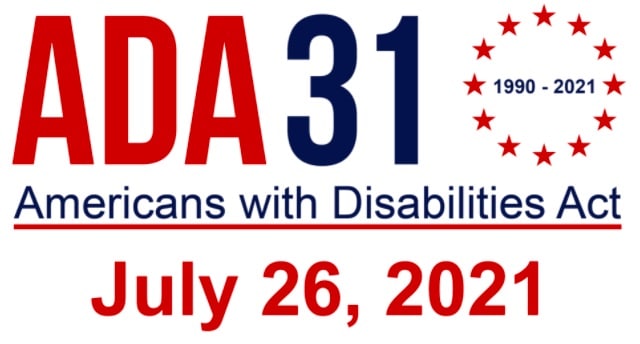 ADA 31st Anniversary logo with ADA name and date
