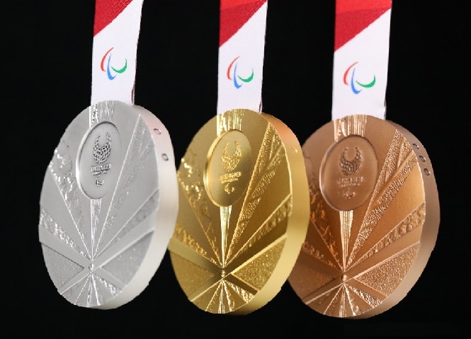 Gold, silver, and bronze medals of the 2020 Paralympic Summer Games
