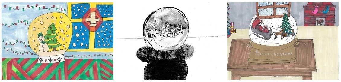 Snow globe artwork from students for WPSD blog
