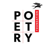 logo for the Poetry Foundation showing the capital letters P O E T R Y stacked on top of one another with a winged horse to the top right corner