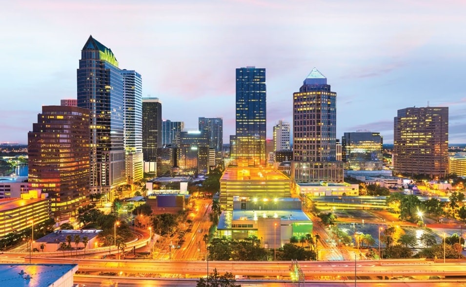 Wide angle view of the Tampa skyline for the HLAA blog